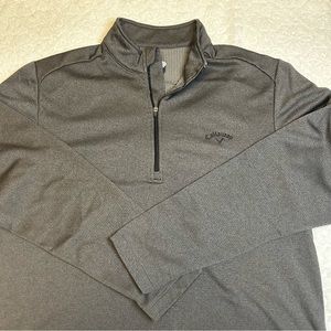 Callaway 1/4 Zip Pullover Sweatshirt Mens Large Long Sleeve Sweater Dark Gray